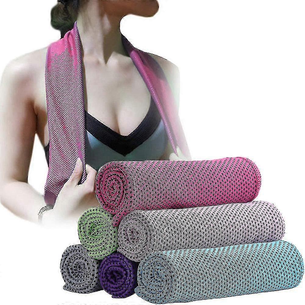 6pack Serviette de refroidissement Glace Serviette douce respirante Serviette froide Microfibre Serviette de refroidissement instantanée Serviette de refroidissement