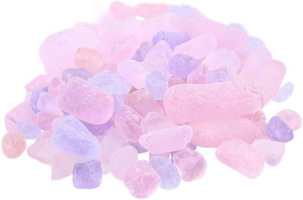 500g Aquarium Gravel, Irregular Shape Crystal Pebble Stones Glow in The Dark, Natural Crushed Rocks Luminous Stone for Aquarium/Turtle Tank/Succulent 