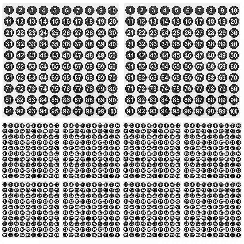 Newway50 Sheets  Number Stickers Number Label Stickers Clothes Classification Stickers Clothes Number Labels