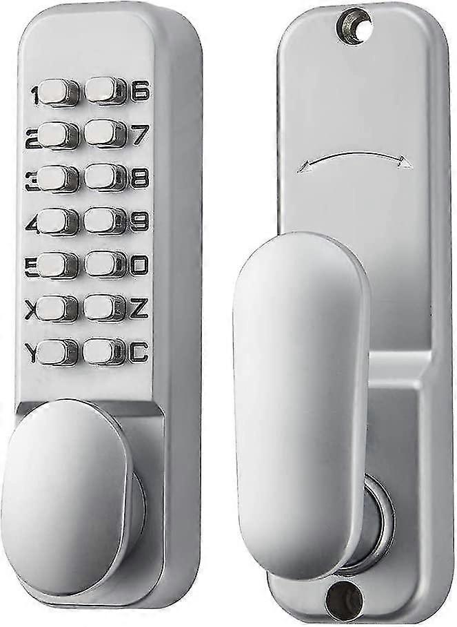 Zinc Alloy Code Door Lock Keyless Mechanical Code Lock Retro Style 6 Code Lock, Suitable for Garage/