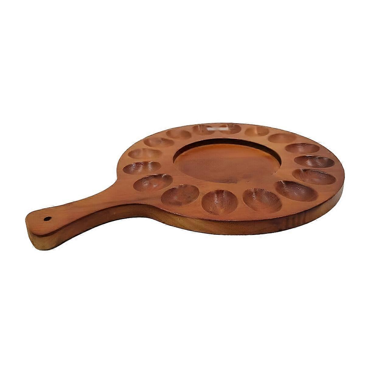 Wood Deviled Egg Platter and Charcuterie Board Thicken Egg Tray Countertop Refrigerator Chicken B