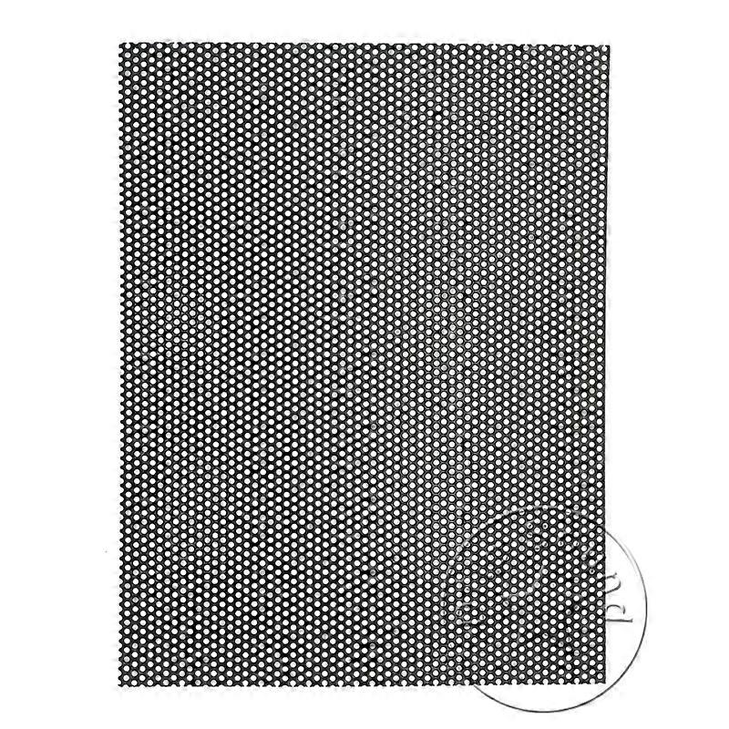 210x160mm-4 Car Audio Tweeter Speaker Conversion Net Cover Decorative Circle Square Metal Mesh Grille Protection #Black