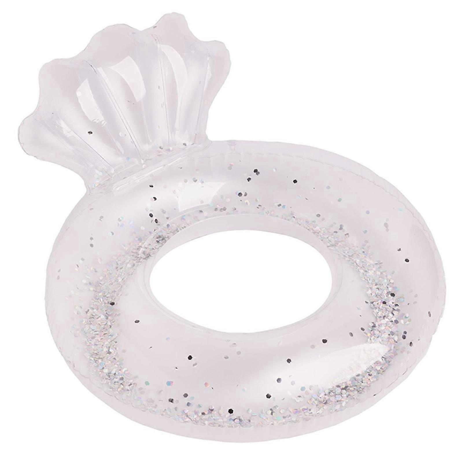 Baby Inflatable Swim Ring Transparent Shell Shape Sitting Pockets Float Ring