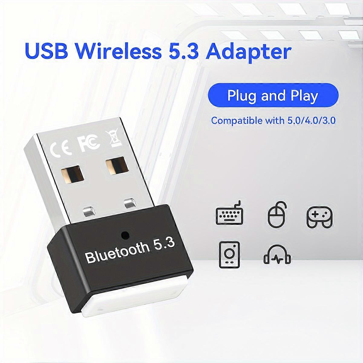 smartphone tablet Long Range Bluetooth 5.3 USB Adapter for Windows 11/10/8 - Enjoy Hands-Free Audio on Desktops, Laptops, Headphones, and Speakers - C