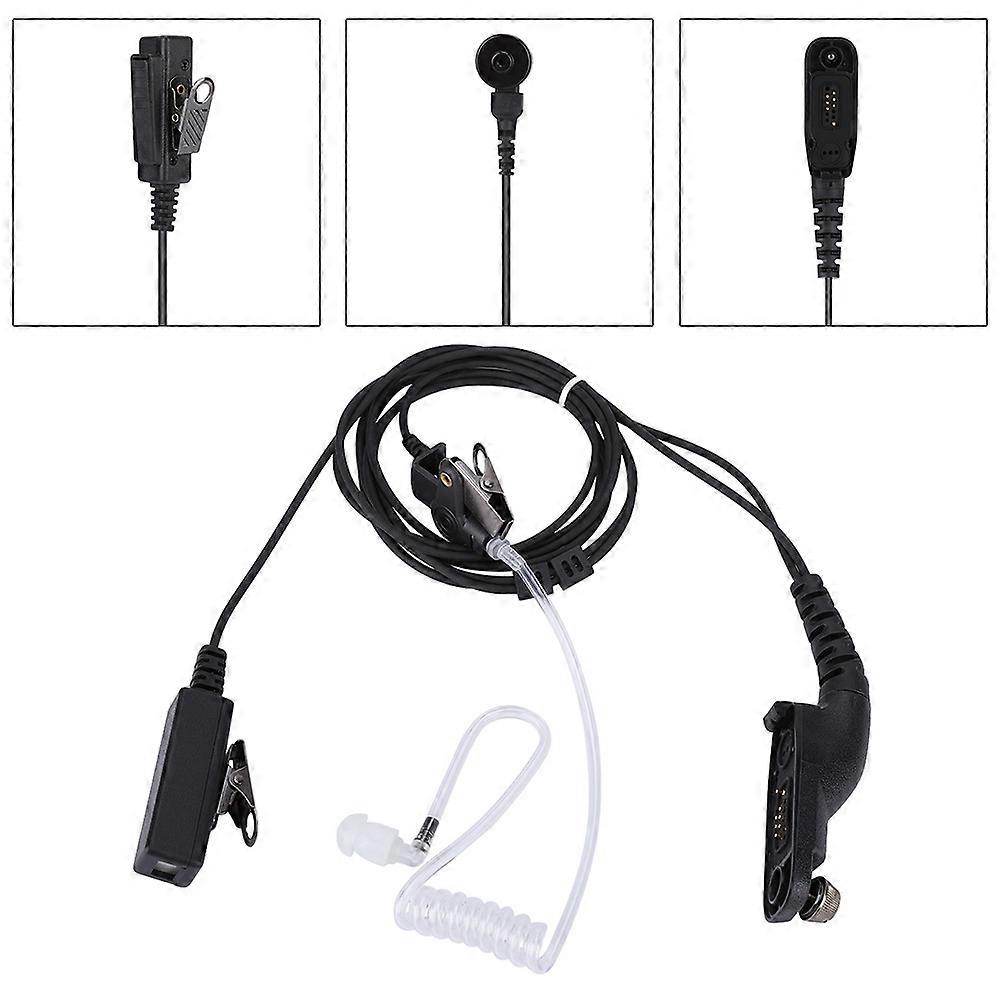 2-pin Walkie Talkie Earpiece Headphone Audio Surveillance Kit with PTT