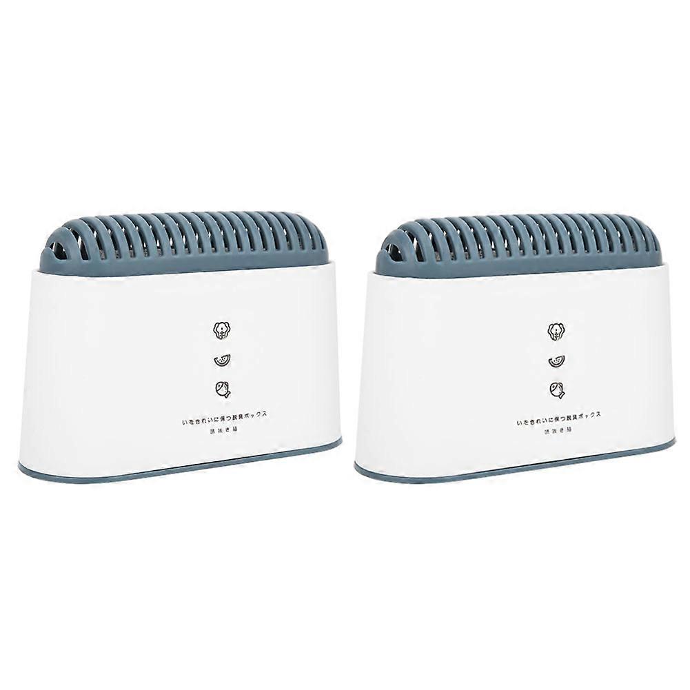 2 Pack PP+Activated Carbon Refrigerator Deodorant Boxes with Carbon Deodorization Odor Absorption