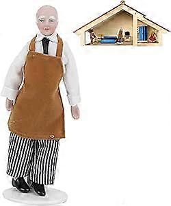 1:12 DOLLHOUSE Mini Ceramic Doll Store Helper Chef