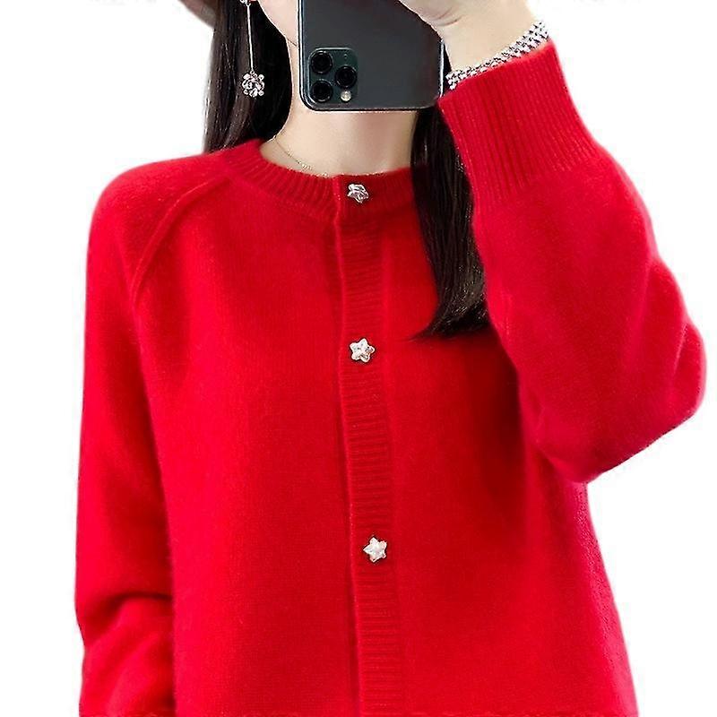 Women's Wool Thick Half Turtleneck Cardigan