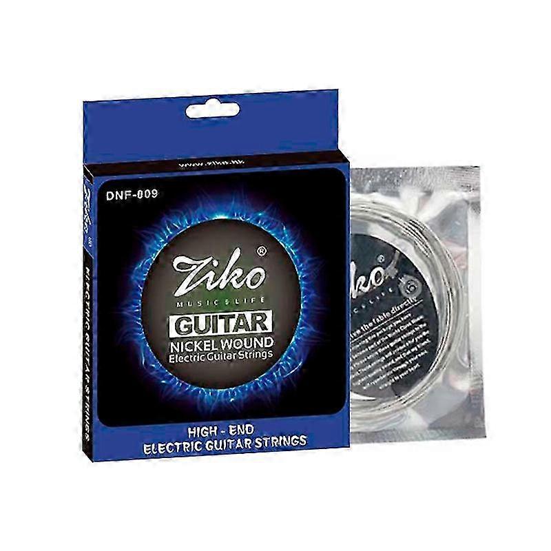 Elgitarrsträng Högkolstål Nickelbeläggning Gitarrsträngar DNF-009 Gitarr Tillbehör