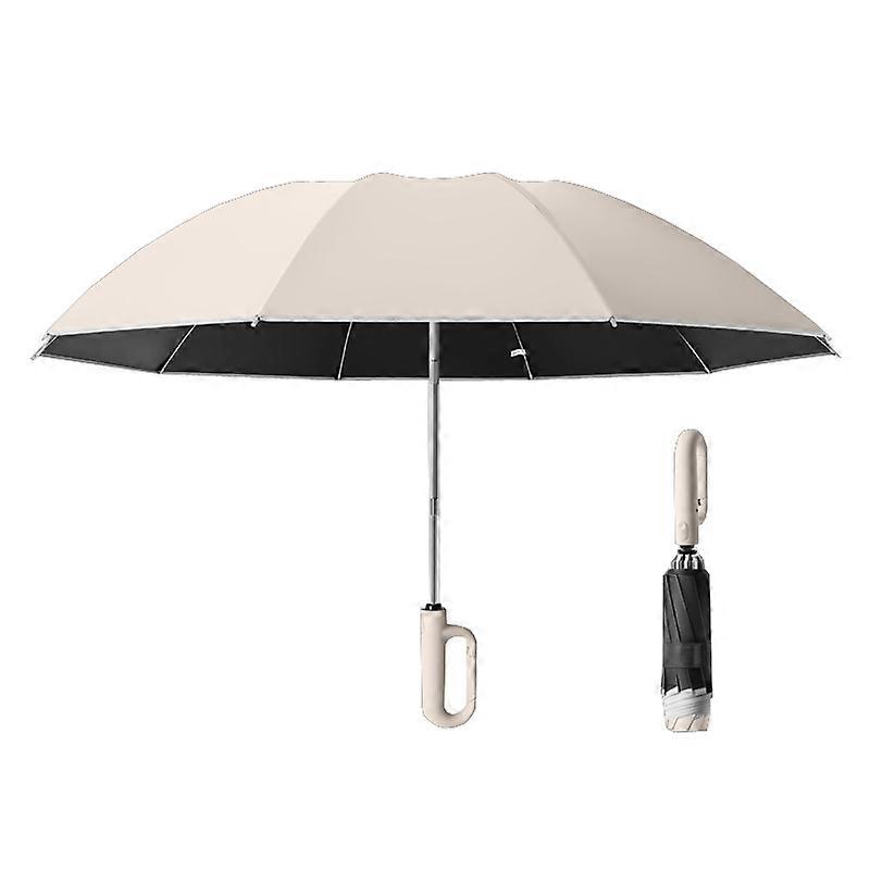 Automatic Rain Or Shine Umbrella Reverse Beige 125cm