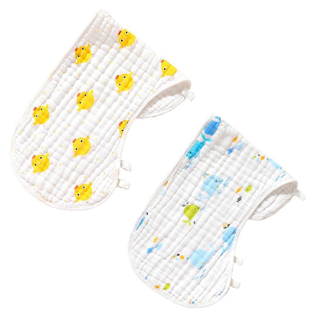 6-layer burp towel, shoulder pads to prevent spit up, baby cotton gauze saliva bib