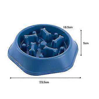 Pet Supplies Slow Food Bowl, 1 Piece, Blue