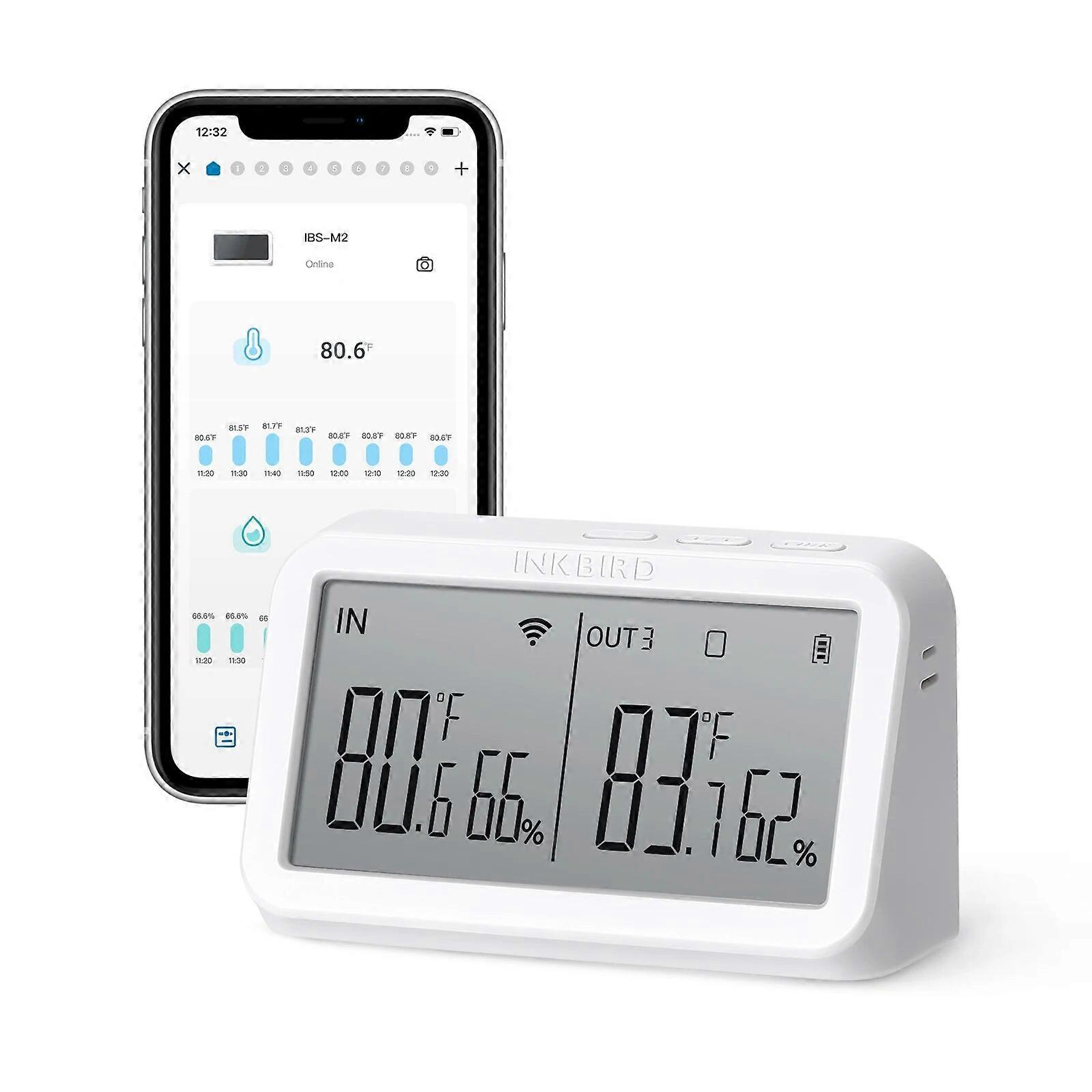 Water Timers  IBS-M2 Wi-Fi Gateway with Temperature Humidity Sensor, Smart App Control, Large LCD Screen, Works with  Wireless