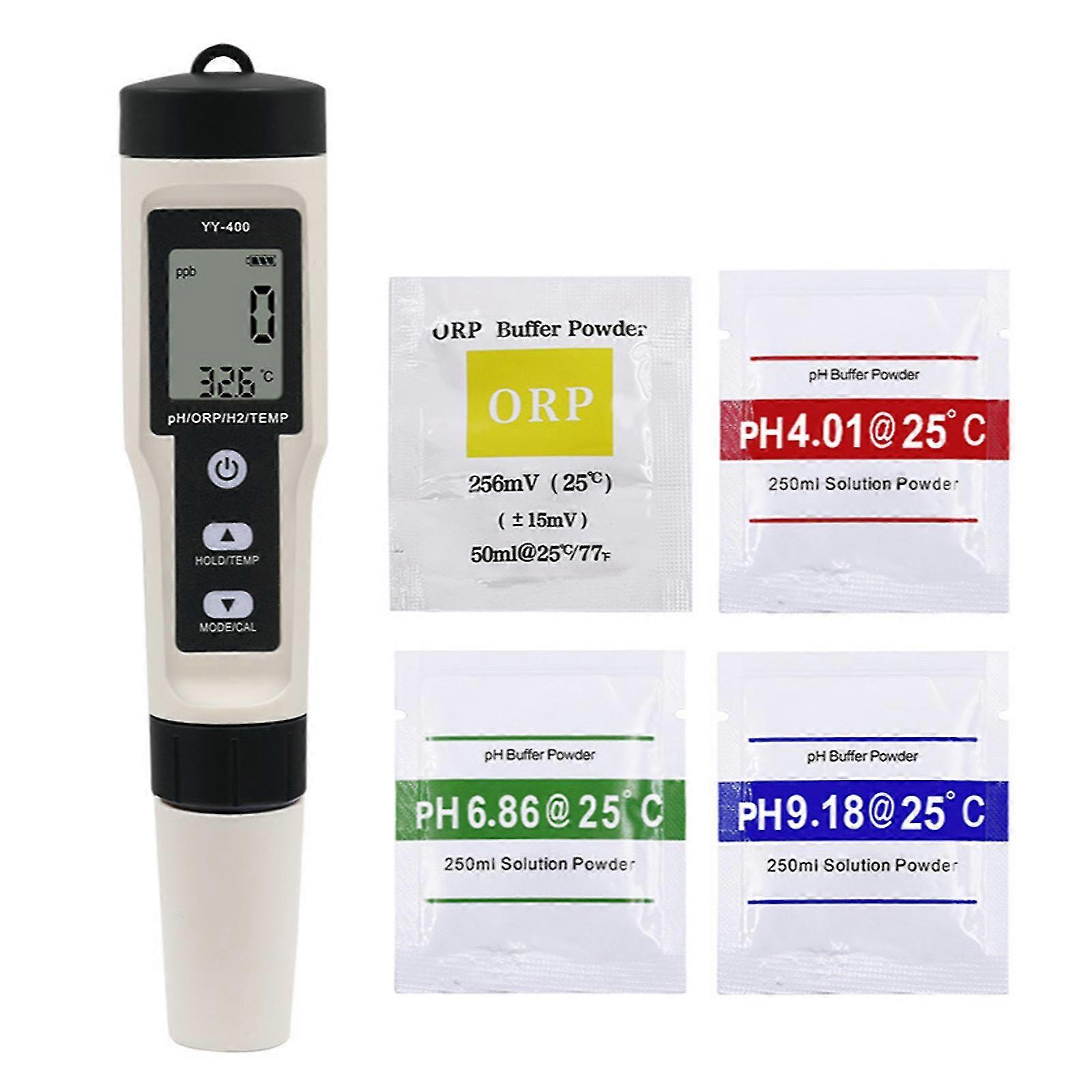 4-in-1 Digital Ph Meter Ph/orp/h2/temp Meter 0-14 Ph Measurement Range Plastic