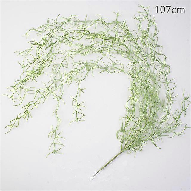 107cm Air Grass Green Plants Long Vine Hanging Rattan Artificial Flower Plastic Grass Ceiling Hanging Vine Decor For Home Wall