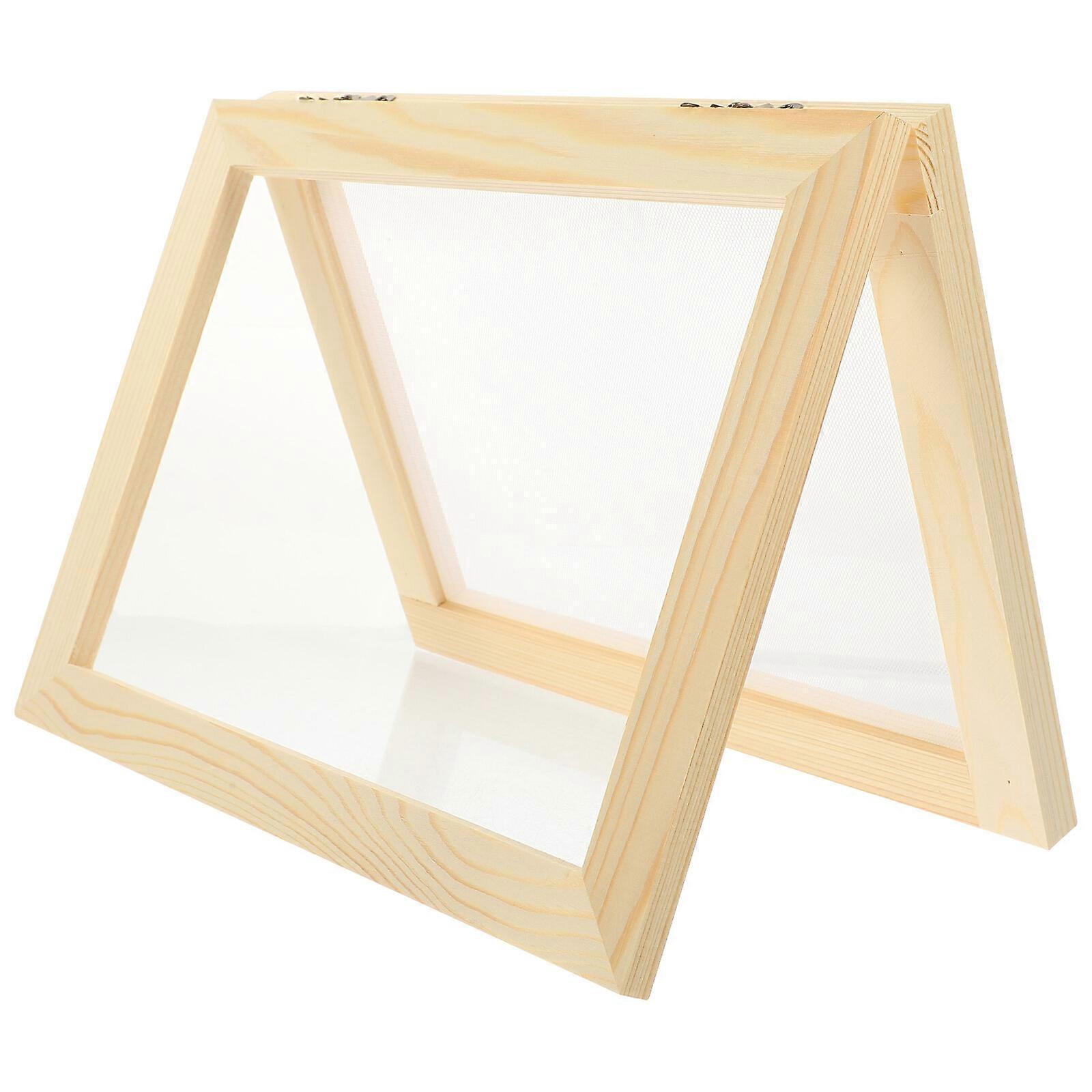Wooden Paper Making Frame Paper Making Mold DIY Frame Screen Mesh Tool