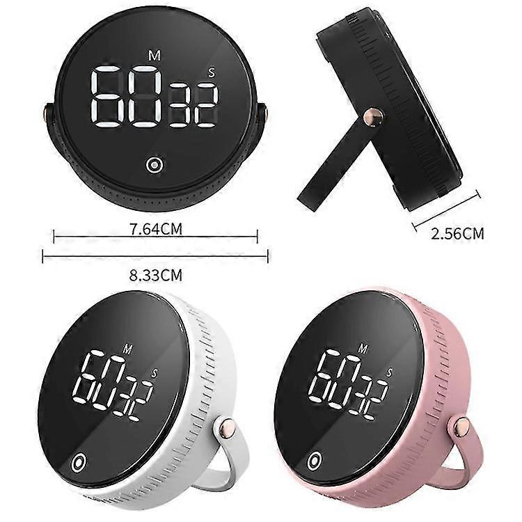 Rotary Timer Large Screen With Bracket Magnetic Timer (light Luxury Powder)