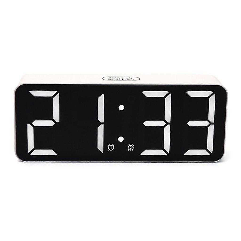 Large LED Display Digital Clock with Snooze Function 12/24Hr Bedroom Clock
