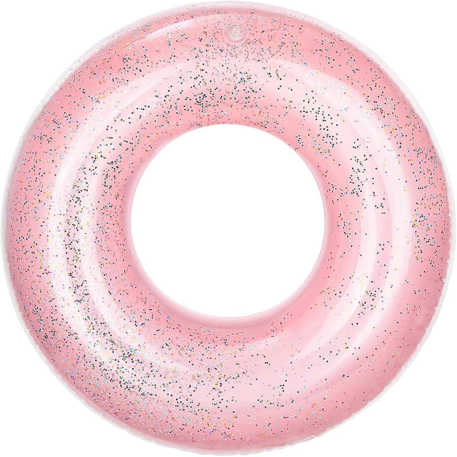 Boj, pool-bh simringar med paljetter, 90 cm diameter uppblsbar poolflottr poolflottr rr rundformad simrr kul strandpoolleksaker fr vuxna barn 