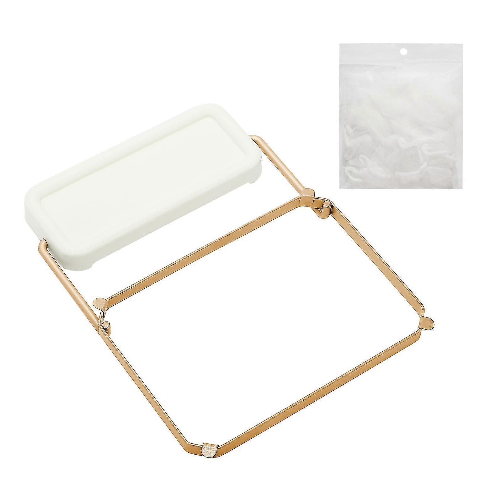 Sink Strainer Net Hanging Bagstriangle Tri-holder Filter,strainer Bag With 50 Pcs Filter Net For Kitchenwhite