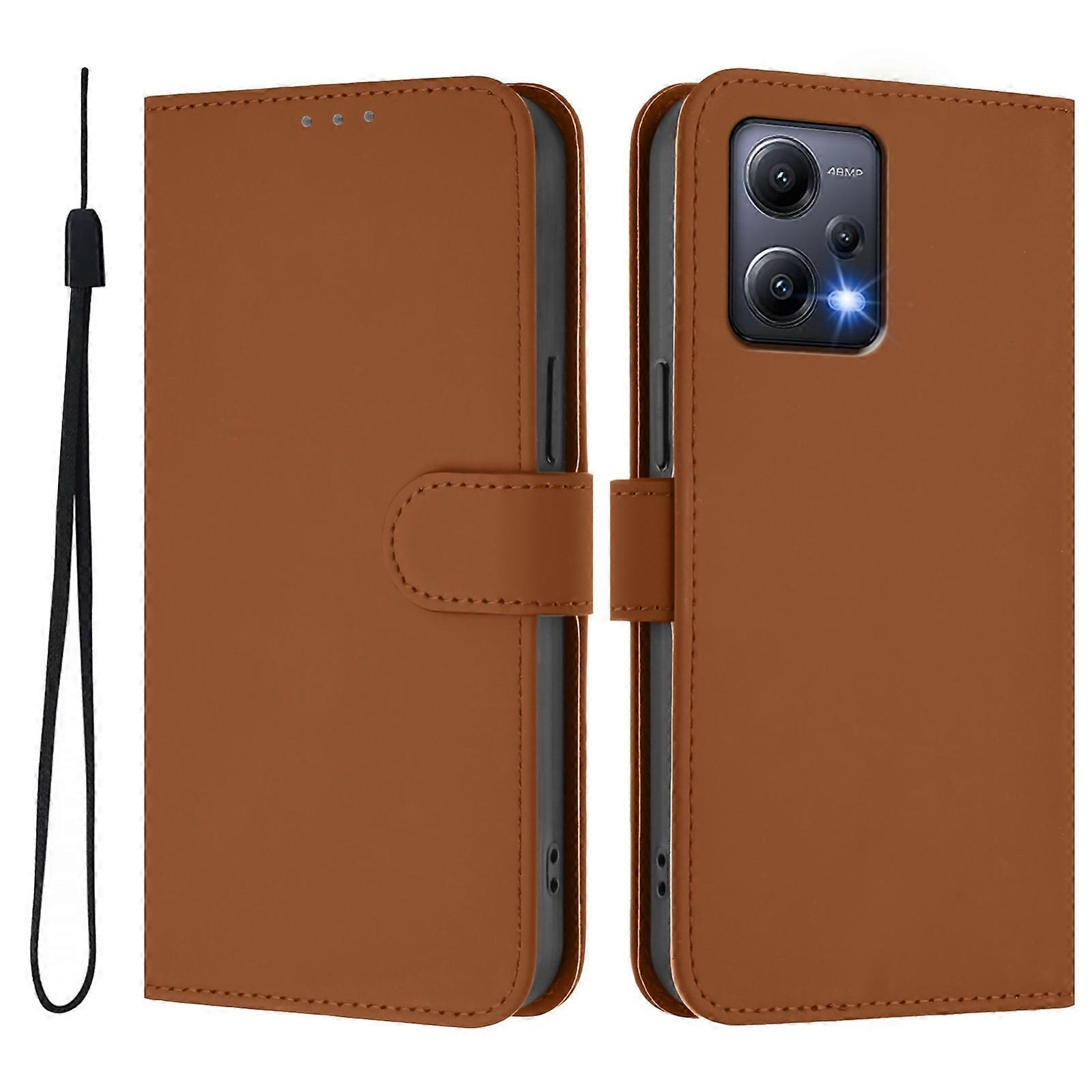 Solid Color PU Case For Redmi Note 12 5G Global