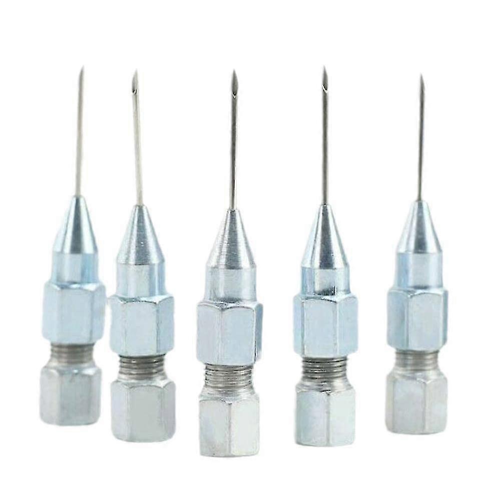 5pcs Grease Gun Needle Tip Of The Mouth, Removable Needle Nose Head Nozzle Needle Nose Grease Tool