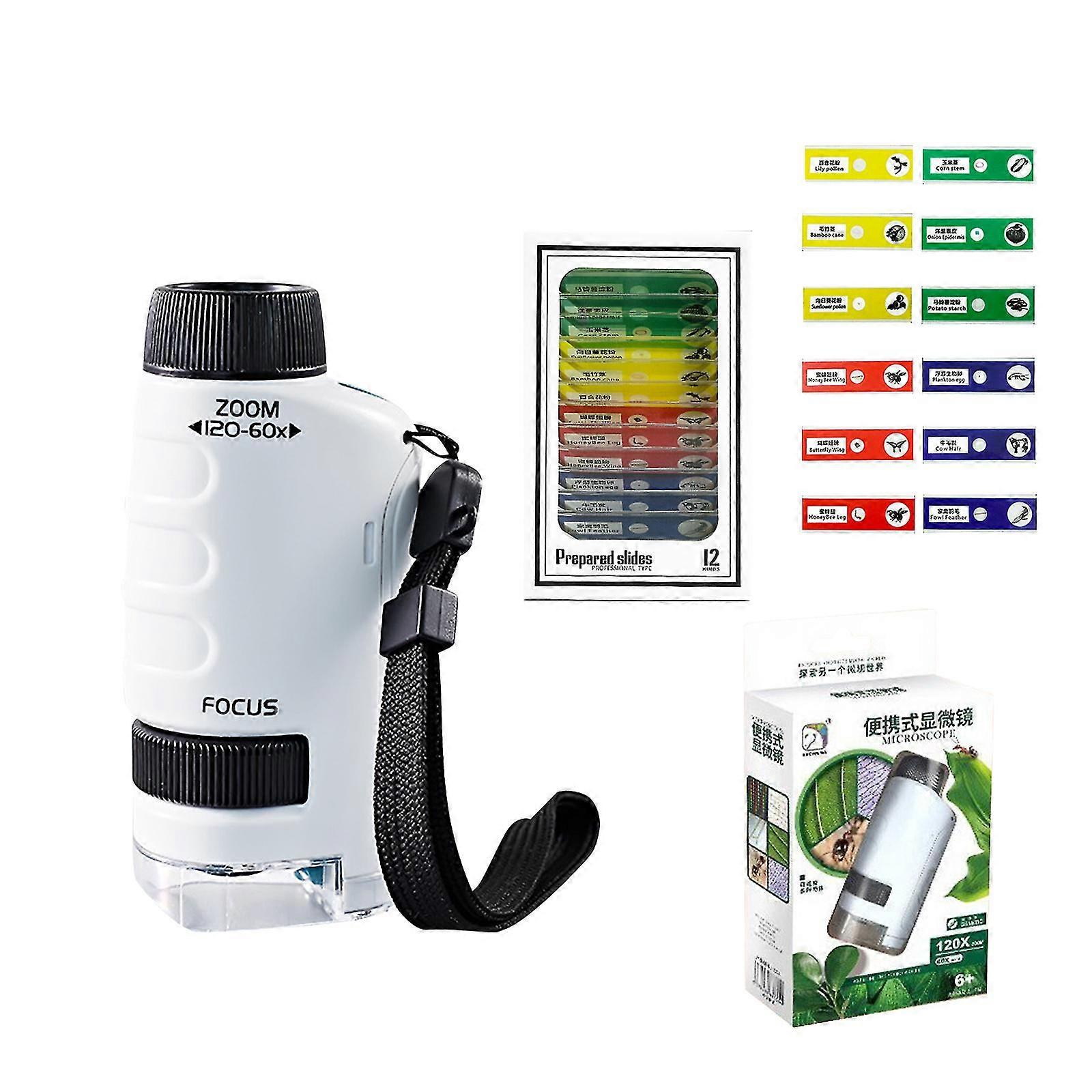 Minilabsters Miniscope Kids, Minilabsters Portable Pocket Microscope W/ Specimen