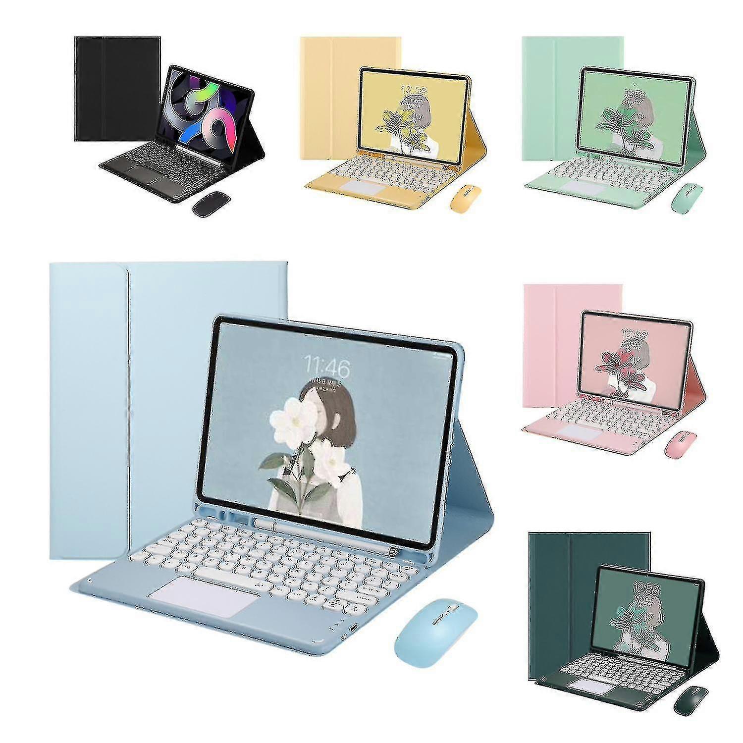 Tastiera Bluetooth (con touchpad) con copertura della custodia del supporto del mouse per Ipad