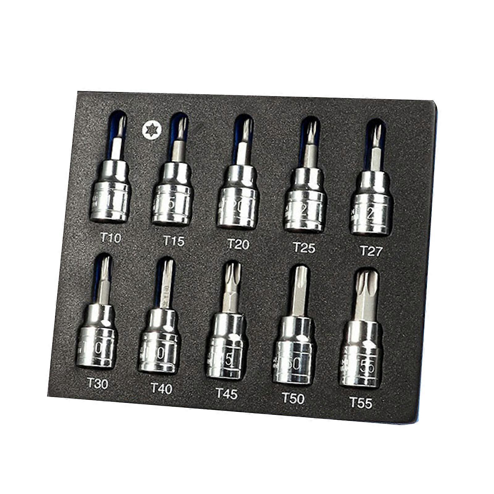 High Haredness Torx Bit Socket Set Chrome Vanadium Steel 3/8-In Drive Hand Tool