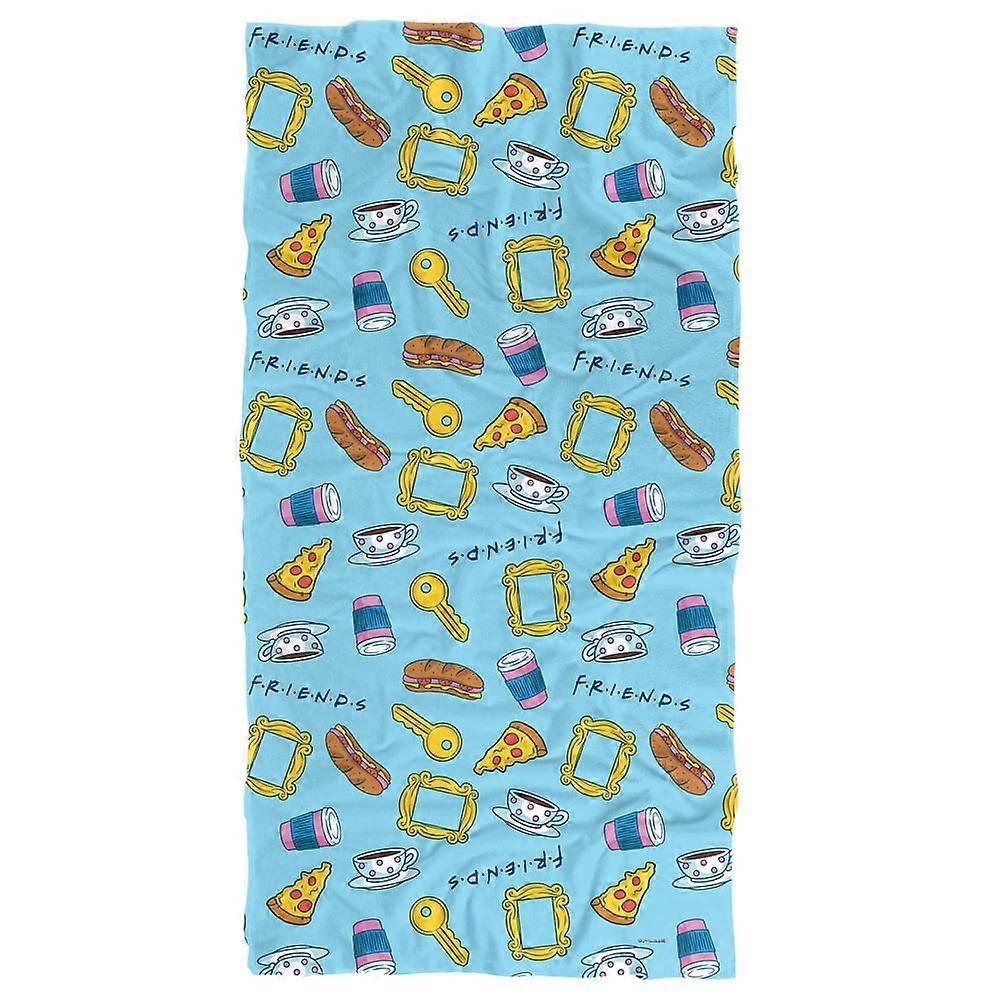 y574Friends Toalla de playa con patrón de comida kanr574