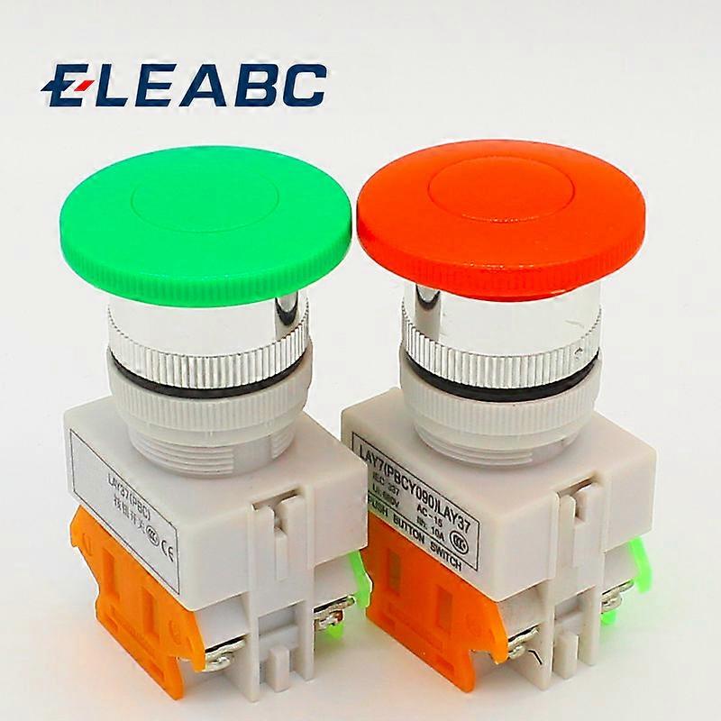 22mm Momentary Mushroom Head Pushbutton Switch 1NO+1NC