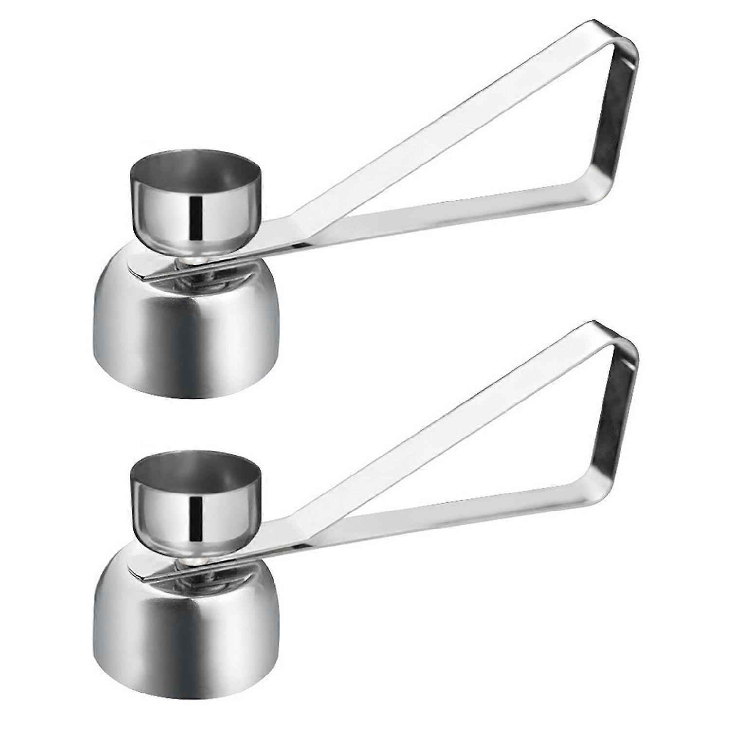 1/2Pcs Stainless Steel Eggshell Cracker Tool Easy Egg Breaking Gadget Opener Separator Kitchen Egg