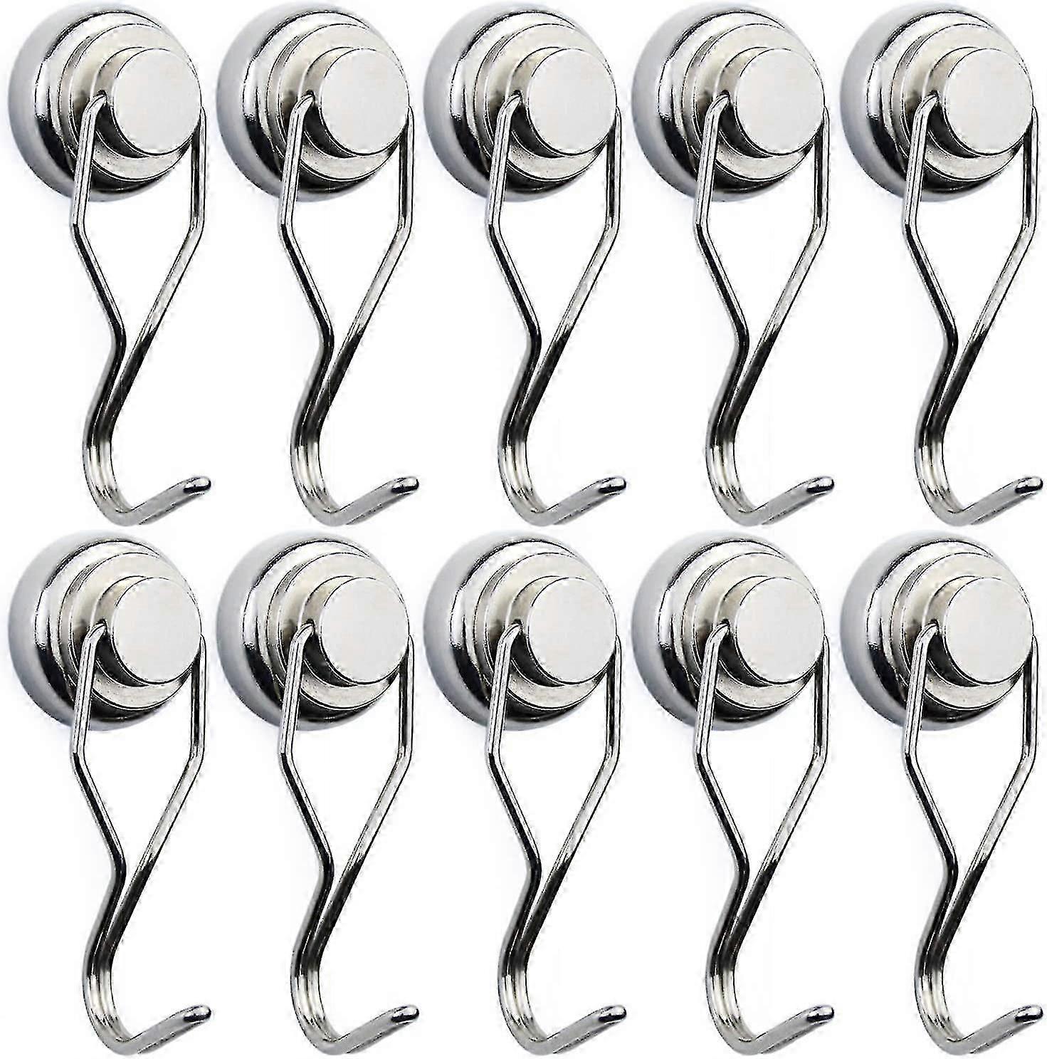 10 Pcs Swivel Magnetic Hooks for Refrigerator