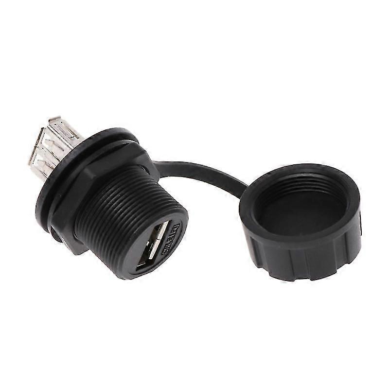 Usb 2.0 Female Panel Pass Connector Mount Socket Plug Waterproof Ip67 With Cap