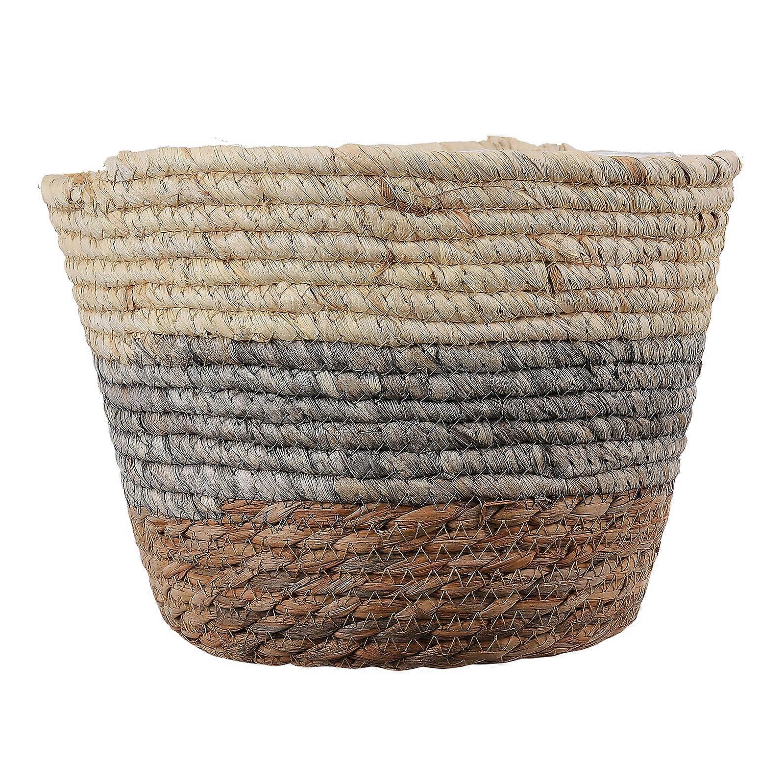 Large Sized Rattan Flower Pot, Indoor, Plastic Lining