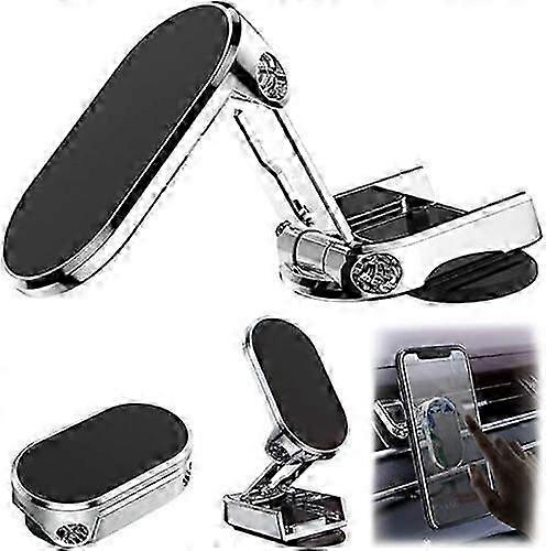 Useful 360 Folding Car Phone Holder Magnetic Foldable Car Phone Mount Alloy