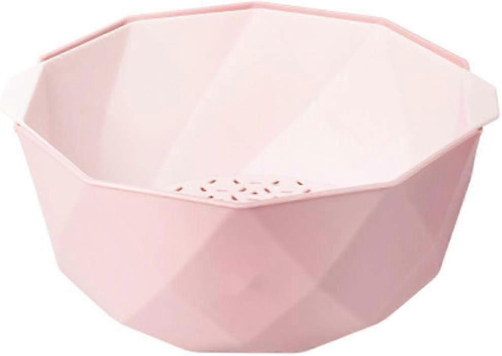 Double layer multifunctional plastic kitchen fruit drain basket