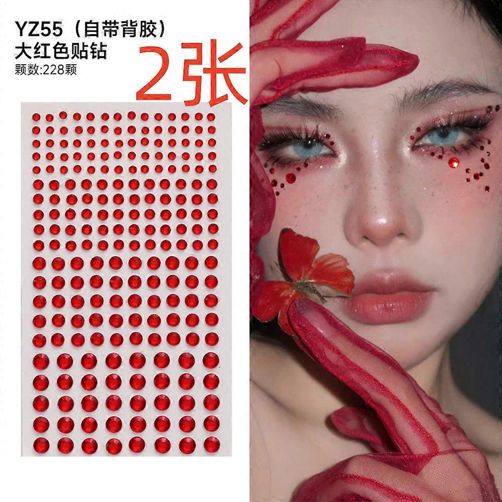 2/456 DIY Eye Makeup Tear Diamonds - Red