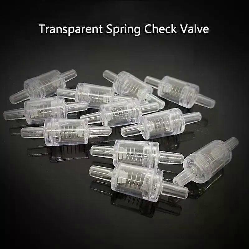 5/10pcs Aquarium Air Pump Check Valve 5 X One Way Non-Return Check Valve with Spring Aquarium Fish Tank Accessories Co2 System