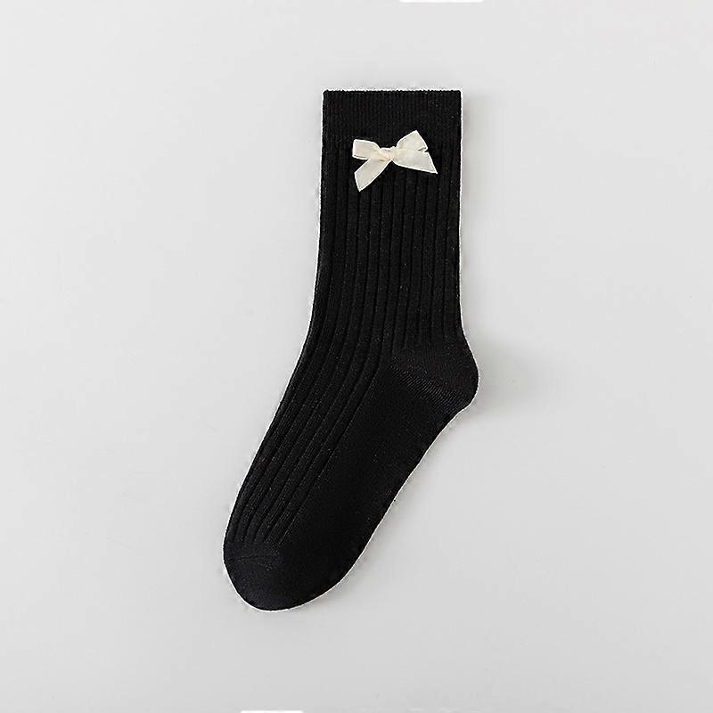 Mid-Calf Cotton Socks for Girls, Japanese Style, 100% Cotton, Comfortable Fit, Various Colors Available