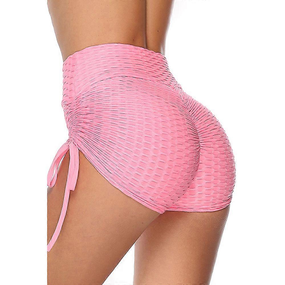 2024 Spor Kadınlar İçin Sıkı Fitness Şortu Popo Kaldırma ve Karın Kontrolü Koşu Yüksek Bel Yoga Şortu