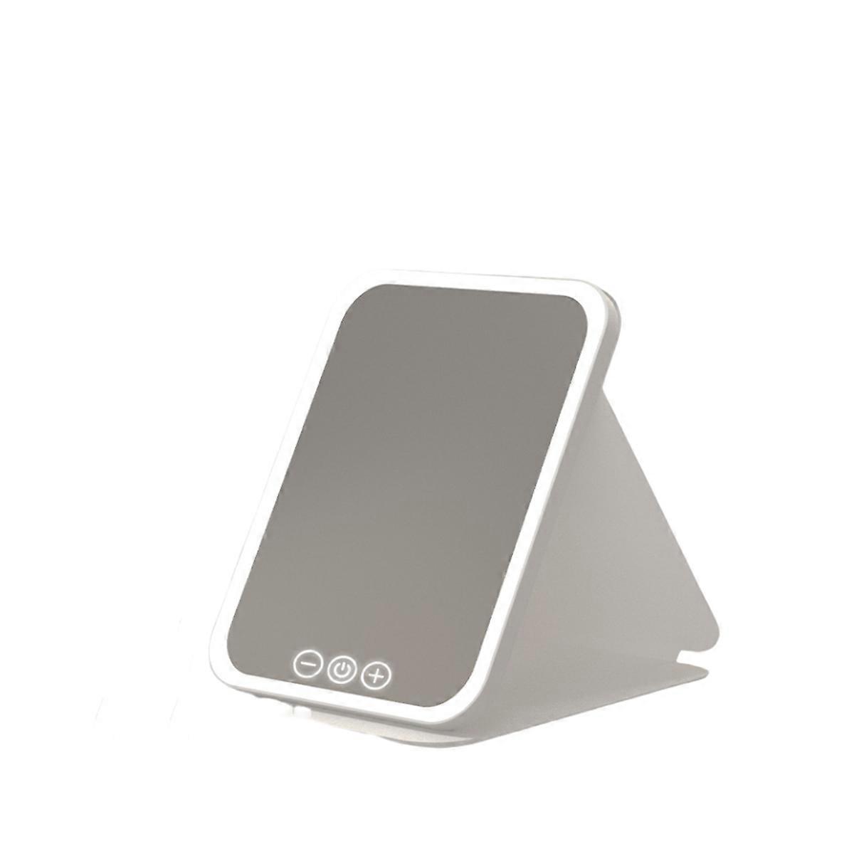 Travel-Friendly Foldable LED Makeup Mirror with Dimmable Touch Control