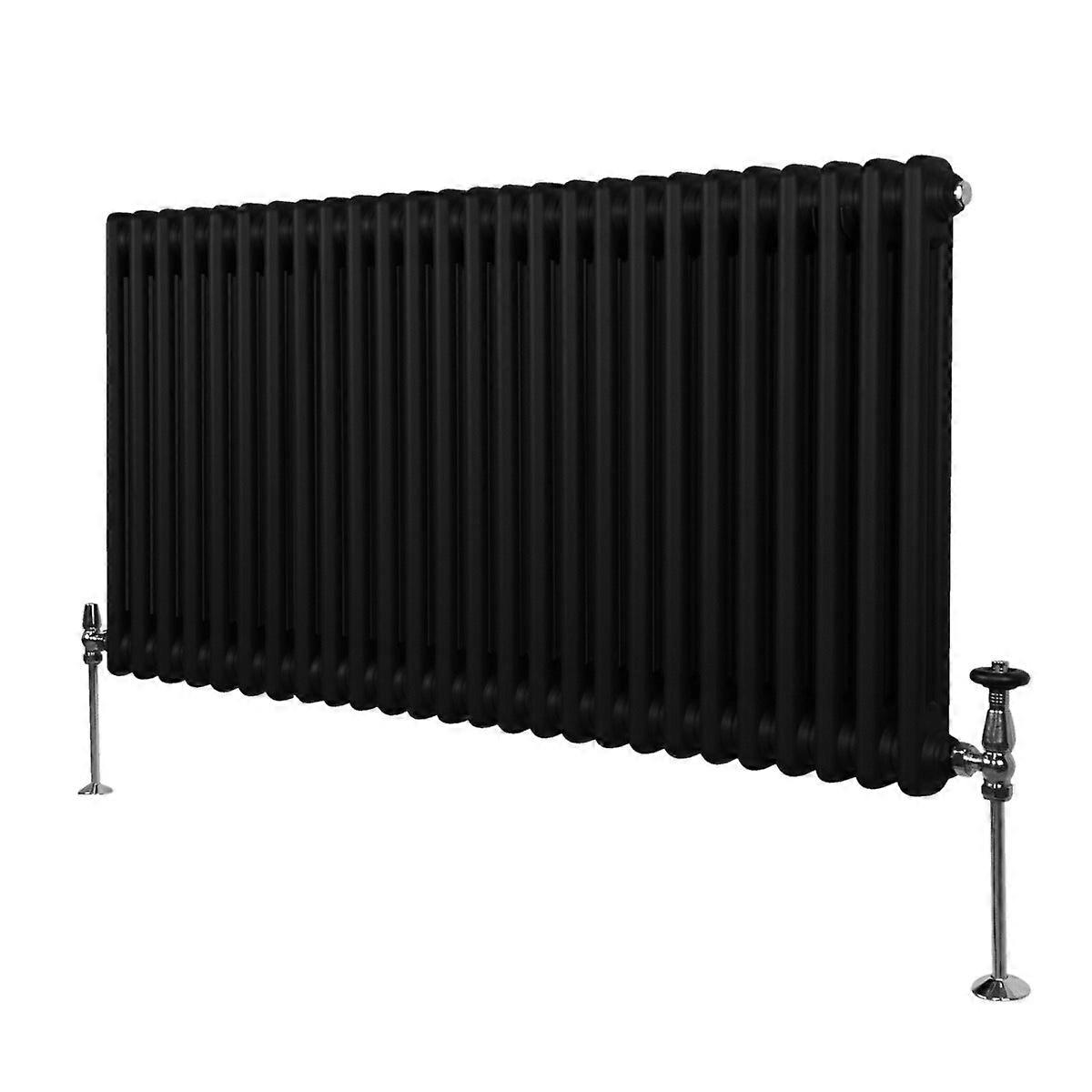 Traditionel 2-søjlet radiator - 600 x 1192mm - sort