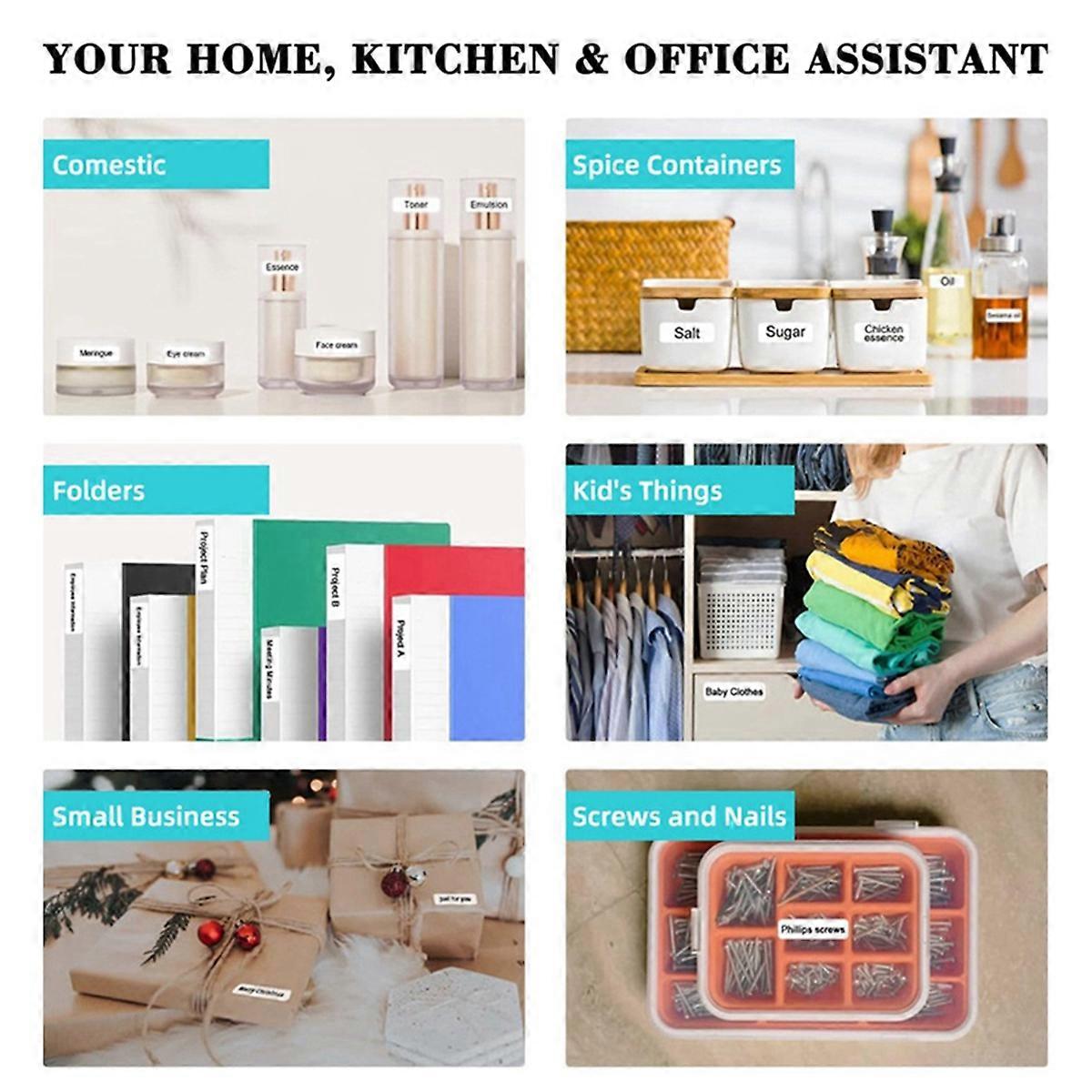 Mini Label Printer Thermal Portable Printer Inkless Sticker Paper Wireless Portable Printer