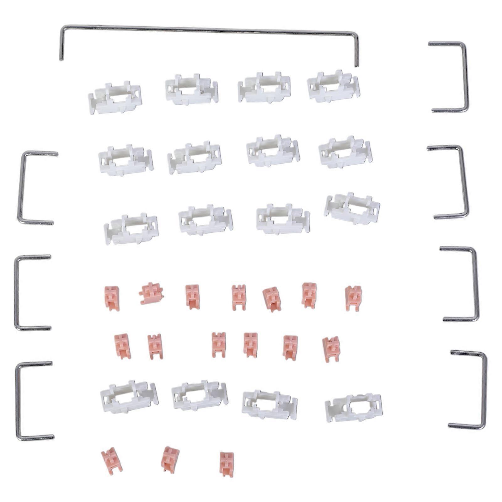 1Set Precise Made Satellite Axles Plate Mounted Stabilizer Set For Mechanical Keyboard Builds 6.25U 2U Steel Wire