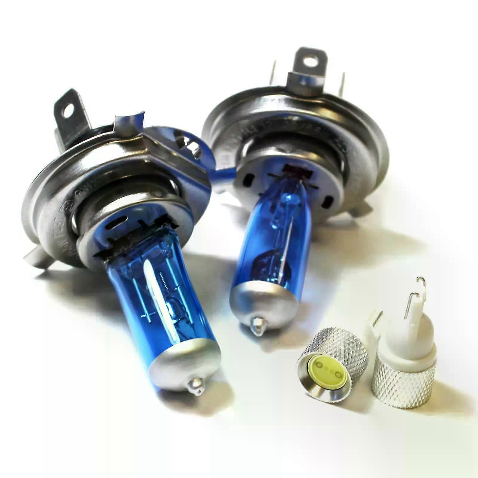 Mazda 323C MK5 55w ICE Blue Xenon HID High/Low/Slux LED Side Light Bulbs Set