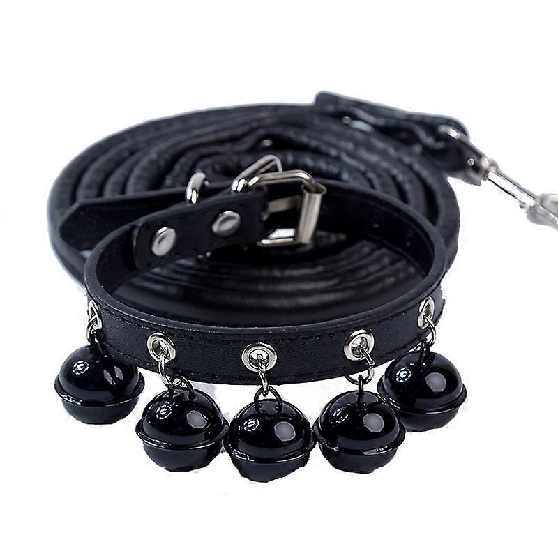 Soft Pet Collar with Bell PU Leather for Dog Cat
