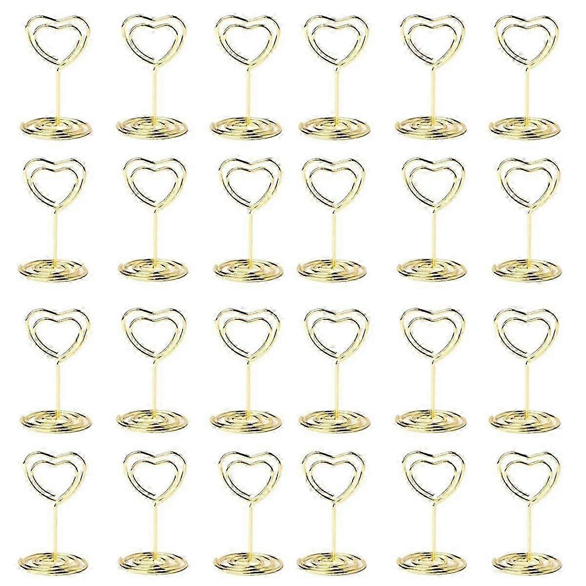 40PCS Table Number Holders Place Card Holder Cards Stand Name Menu Clips, Table Sign Holders for Party Gold