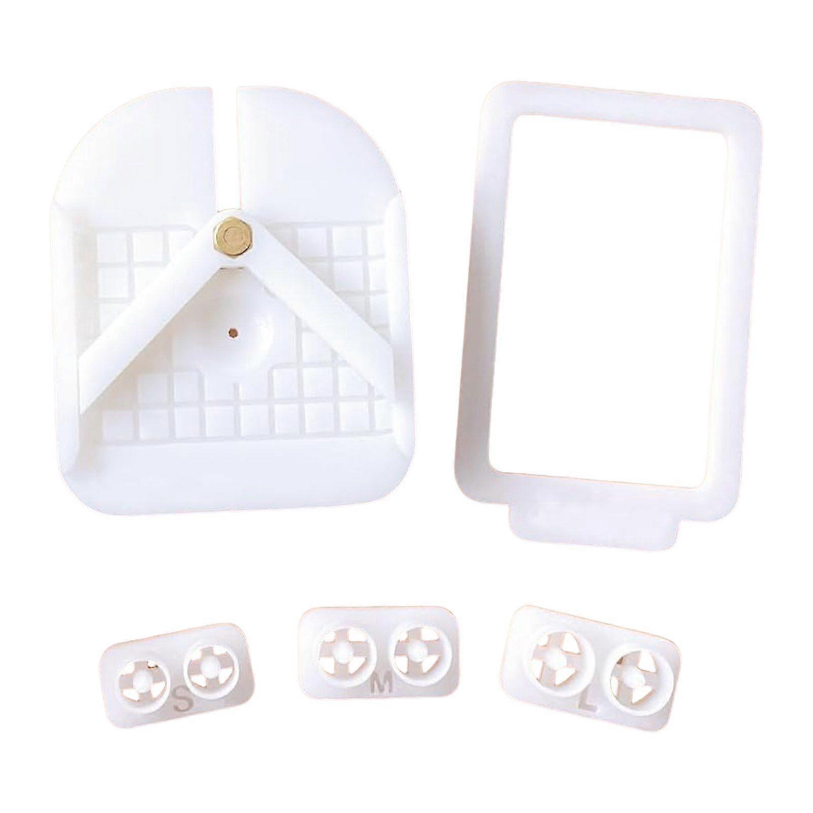 1/2 Sets Stud Post Embedding Tool 3 Sizes Cutter V-Shape Positioning Board Polymer Clay Jewelry Stud Earring Post Embedder Installation Tools