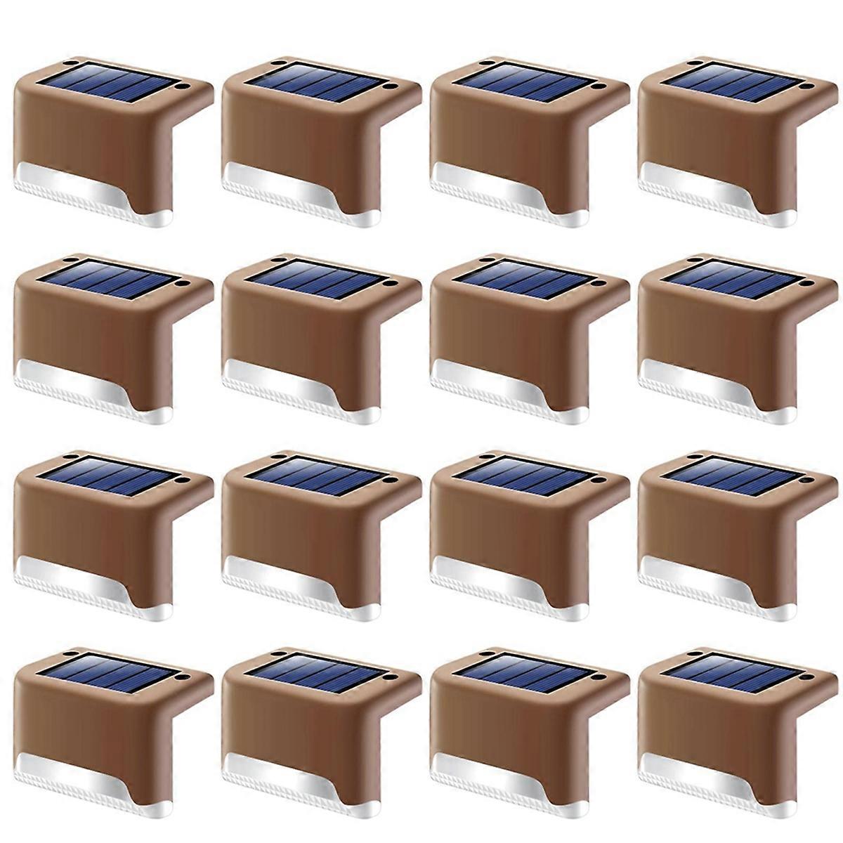 16 Pack Fence Post Solar Lights for Patio Pool Stairs Step